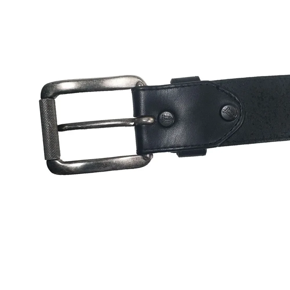 Justin Men’s Black Leather Belt Size 44 Made In USA Full Grain Classic 1.5
